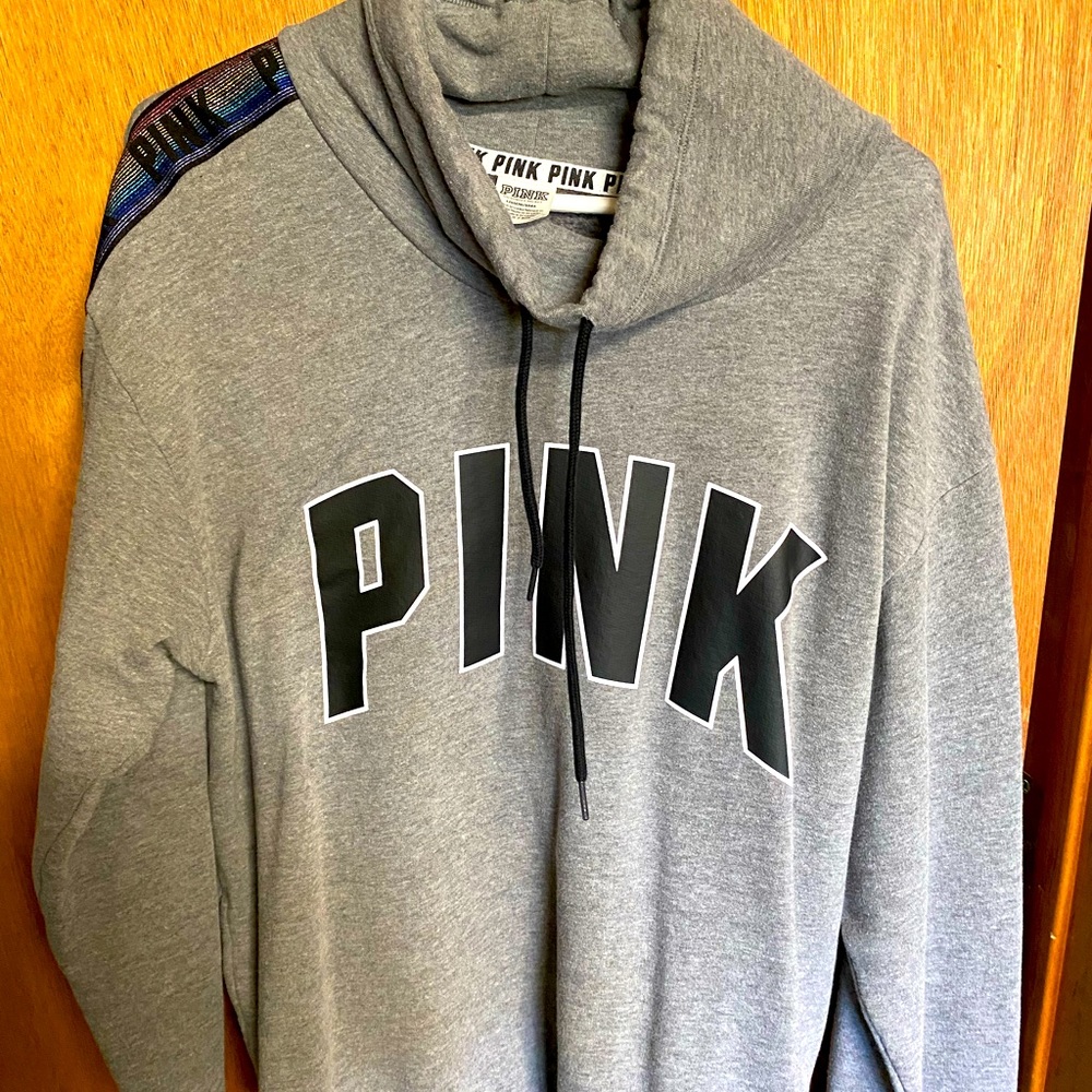 Victor’s Secret pink sweatshirt funnel neck very cute